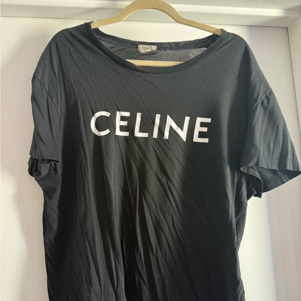 Celine Black Short Sleeve Tee